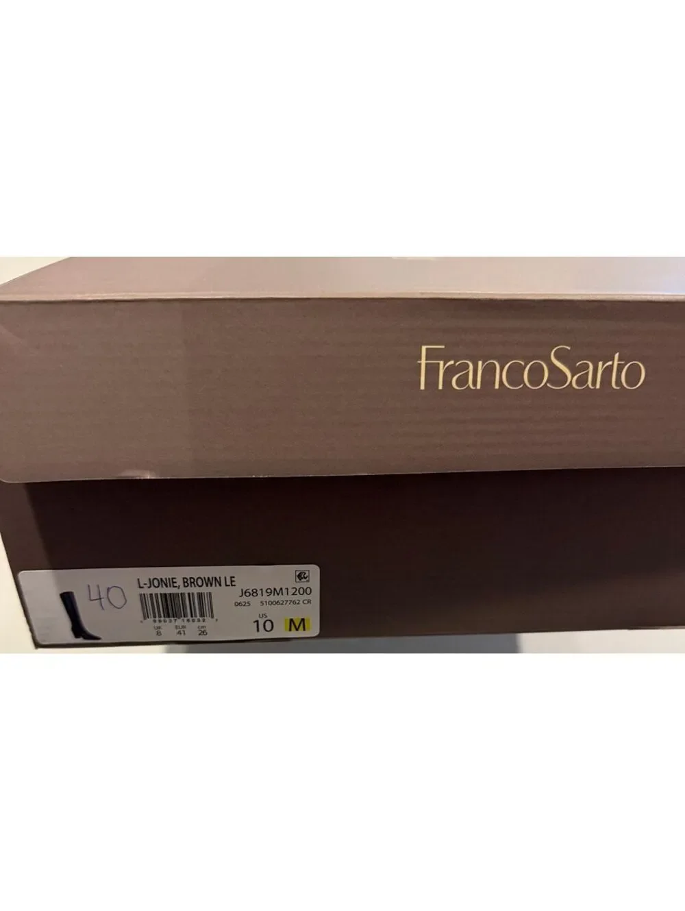 Franco Sarto Jonie Brown Square Toe Zip Tall Boots Women Size 6